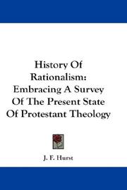 Cover of: History Of Rationalism by J. F. Hurst