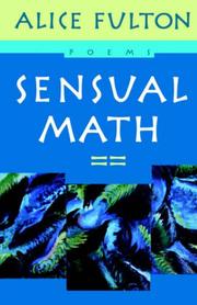 Cover of: Sensual Math by Alice Fulton