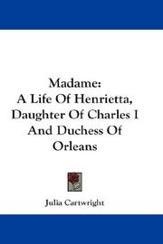 Cover of: Madame by Ady, Julia Mary Cartwright