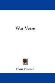 Cover of: War Verse | Frank Foxcroft