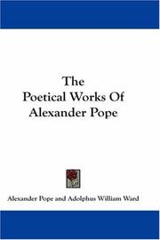 Cover of: The Poetical Works Of Alexander Pope by 