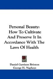 Cover of: Personal Beauty by Daniel Garrison Brinton, George H. Napheys