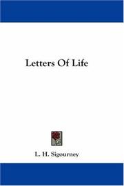 Cover of: Letters Of Life by Lydia H. Sigourney