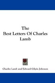 Cover of: The Best Letters Of Charles Lamb by Charles Lamb