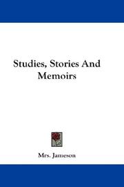 Cover of: Studies, Stories And Memoirs