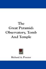 Cover of: The Great Pyramid by Richard A. Proctor