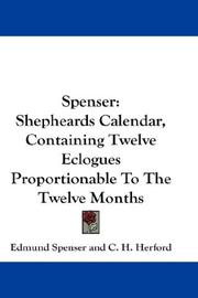 Cover of: Spenser by Edmund Spenser, Edmund Spenser