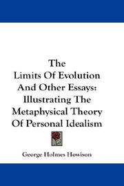 cover of The Limits Of Evolution And Other Essays
