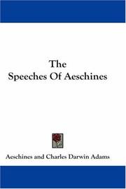The speeches of Aeschines by Aeschines