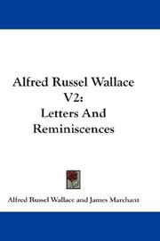 Cover of: Alfred Russel Wallace V2: Letters And Reminiscences