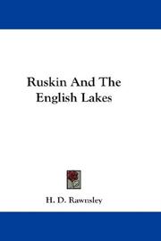 Cover of: Ruskin And The English Lakes | Hardwicke Drummond Rawnsley