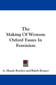 Cover of: The Making Of Women | A. Maude Royden
