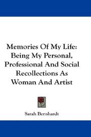 Cover of: Memories Of My Life by Sarah Bernhardt