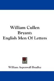 William Cullen Bryant by William Aspenwall Bradley