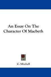 Cover of: An Essay On The Character Of Macbeth