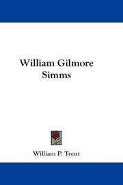 Cover of: William Gilmore Simms by William Peterfield Trent