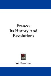 Cover of: France | W. Chambers