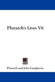 Cover of: Plutarch's Lives V6 by Plutarch, Plutarch