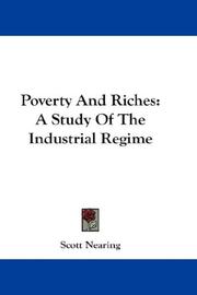 Cover of: Poverty And Riches | Scott Nearing