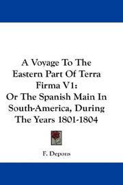 Cover of: A Voyage To The Eastern Part Of Terra Firma V1 | F. Depons