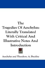 Cover of: The Tragedies Of Aeschylus by Aeschylus