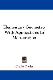 Cover of: Elementary Geometry: With Applications In Mensuration