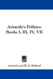 Cover of: Aristotle's Politics by Aristotle