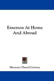 Cover of: Emerson At Home And Abroad by Moncure Daniel Conway