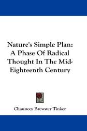 Nature's simple plan by Chauncey Brewster Tinker