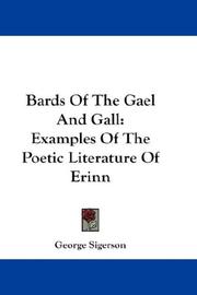 Cover of: Bards Of The Gael And Gall by George Sigerson