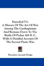 Cover of: Hannibal V1 by Theodore Ayrault Dodge