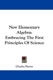 Cover of: New Elementary Algebra by Charles Davies