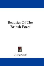 Cover of: Beauties Of The British Poets