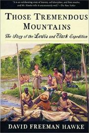 Cover of: Those Tremendous Mountains by David Freeman Hawke, Meriwether Lewis