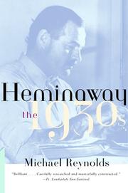 Cover of: Hemingway: The 1930s