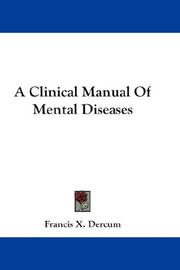 Cover of: A Clinical Manual Of Mental Diseases