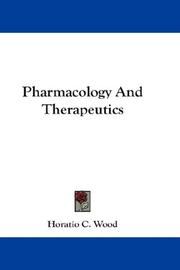 Cover of: Pharmacology And Therapeutics