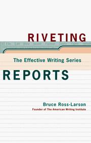 Cover of: Riveting reports by Bruce Clifford Ross-Larson