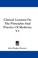 Cover of: Clinical Lectures On The Principles And Practice Of Medicine V1