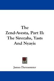 Cover of: The Zend-Avesta, Part II by James Darmesteter