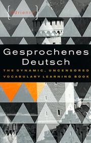 Cover of: Gesprochenes Deutsch by Adrienne.