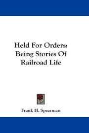 Cover of Held For Orders