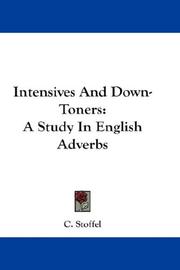 Cover of: Intensives And Down-Toners by C. Stoffel, C. Stoffel