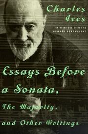 Cover of: Essays Before a Sonata by Charles Ives