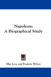 Cover of: Napoleon by Max Lenz, Max Lenz