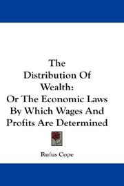 Cover of: The Distribution Of Wealth