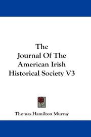 Cover of: The Journal Of The American Irish Historical Society V3
