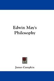 Cover of: Edwin May's Philosophy