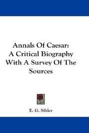 Cover of: Annals Of Caesar by E. G. Sihler