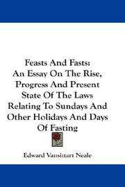 Cover of: Feasts And Fasts by Edward Vansittart Neale, Edward Vansittart Neale